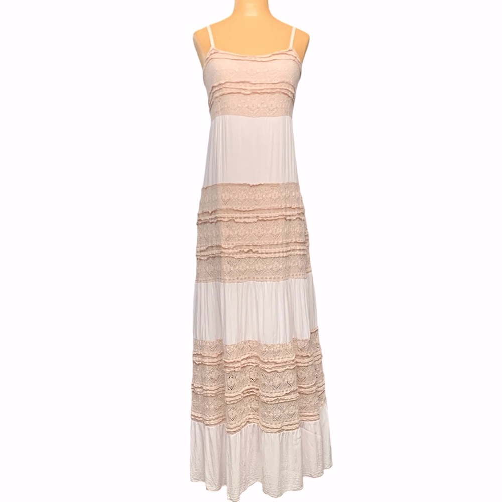 Scandal Italy, Cotton/ Viscose, Lace Bohemian Maxi Dress - Picture 1 of 13